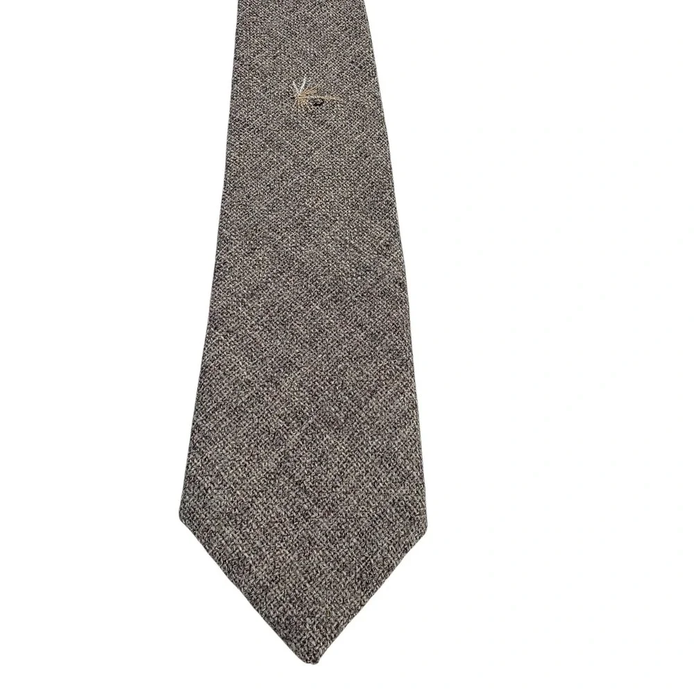 Partridge of England Tweed Wool‎ Tie Brown Textured Mens Necktie Classic Style